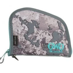 Allen Girls With Guns 8" Lockable Compact Handgun Case, Gray/Teal/Shade Camo