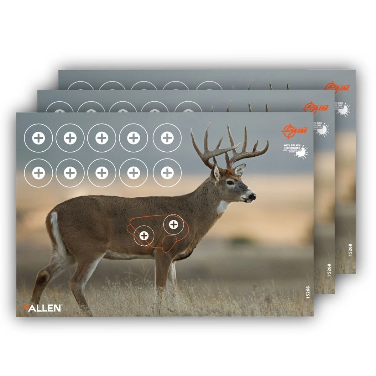 Allen 15268 EZ Aim Splash Non-Adhesive Paper 13" x 24" Whitetail Deer - 3 Pack 3 Allen 15268 EZ Aim Splash Non-Adhesive Paper 13" x 24" Whitetail Deer - 3 Pack
