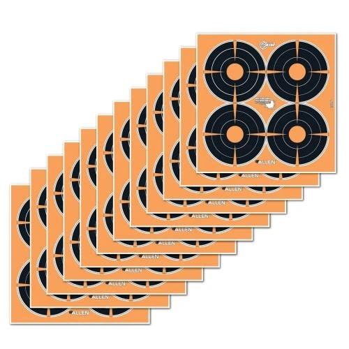 Allen 15326 EZ Aim Splash Self-Adhesive Paper 3" Bullseye Black/Orange - 12 Pack 3 Allen 15326 EZ Aim Splash Self-Adhesive Paper 3" Bullseye Black/Orange - 12 Pack