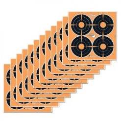 Allen 15326 EZ Aim Splash Self-Adhesive Paper 3" Bullseye Black/Orange - 12 Pack