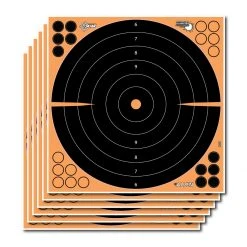 Allen 15227 EZ Aim Splash Self-Adhesive Paper 16" x 16" Bullseye Black/Orange - 5 Pack