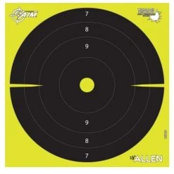 Allen 15213 EZ Aim Splash Non-Adhesive Paper 8" x 8" Bullseye Yellow/Black - 25 Pack