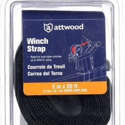 Attwood 11147-7 2" x 20' Trailer Winch Strap w/Loop End -Outlet Track N Hook Store 11147 7 3 1
