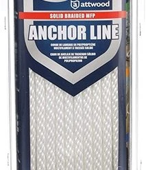 Attwood Solid Braid Multifilament Polypropylene Anchor Line w/Spring Hook, 3/8-Inch x 50-Feet -Outlet Track N Hook Store 11723 7 2 1