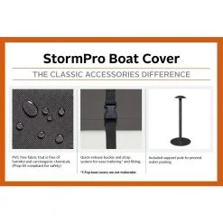 Classic Accessories 88968 StormPro 22 ft. - 24 ft. Heavy Duty Boat Cover – Model F -Outlet Track N Hook Store 11970666 5 1