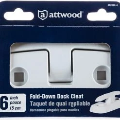 Attwood 12048-4 Low-Profile Aluminum Fold-Down 6-Inch Marine Dock Cleat 9 Attwood 12048-4 Low-Profile Aluminum Fold-Down 6-Inch Marine Dock Cleat -Outlet Track N Hook Store 12048 4 4 1