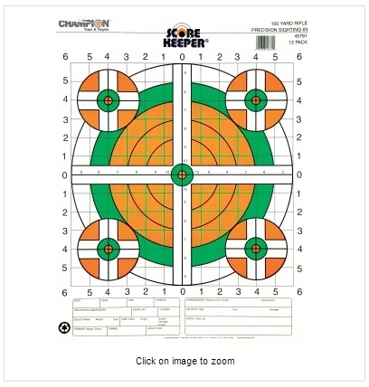 Champion Fluorescent Orange-Green Bullseye Scorekeeper Target - 12 Pack 3 Champion Fluorescent Orange-Green Bullseye Scorekeeper Target - 12 Pack