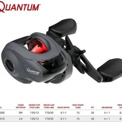 Quantum Invade Baitcast Fishing Reel, Left-Hand Size 100 12 Quantum Invade Baitcast Fishing Reel, Left-Hand Size 100 -Outlet Track N Hook Store 21 40445 4