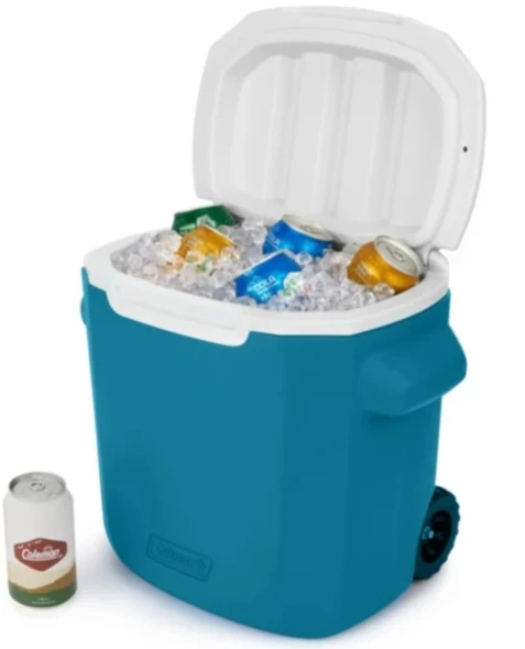 Coleman Wheeled Chiller Cooler, Ocean 6 Coleman Wheeled Chiller Cooler, Ocean - Image 4