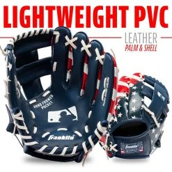 Franklin Sports RTP MLB All American Glove w/Ball, 9.5", RHT -Outlet Track N Hook Store 22900 phase1 detail4 1 2