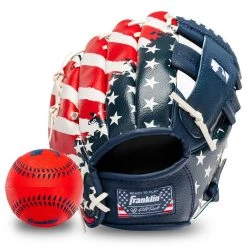 Franklin Sports RTP MLB All American Glove w/Ball, 9.5", RHT