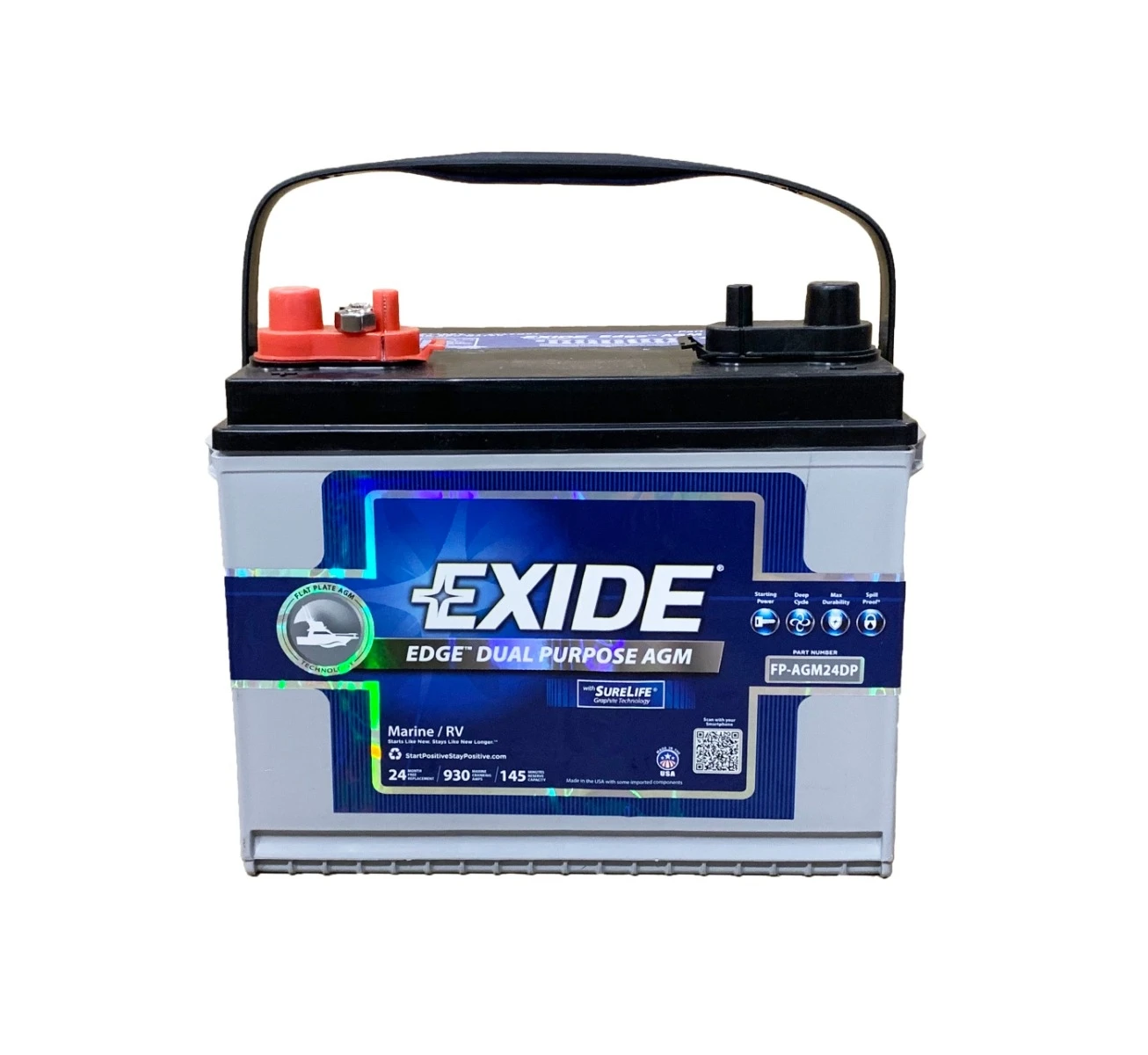 Exide Edge AGM Marine Battery 3 Exide Edge AGM Marine Battery