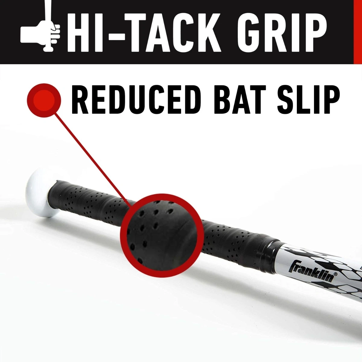 Franklin Sports Venom 1200 T-Ball Bat, White/Pink, 25in-13oz 8 Franklin Sports Venom 1200 T-Ball Bat, White/Pink, 25in-13oz - Image 6