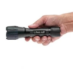 LitezAll Nearly Invincible 1000 Lumen Rechargeable Tactical Flashlight -Outlet Track N Hook Store 24945 1 1