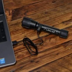 LitezAll Nearly Invincible 1000 Lumen Rechargeable Tactical Flashlight -Outlet Track N Hook Store 24945 2 1