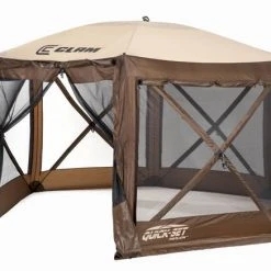 Clam Brown/Tan Quick Set Pavilion Screen Tent -Outlet Track N Hook Store 3200145 7 1