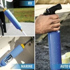 Camco Tastepure Inline Water Filter with Flexible Hose Protector -Outlet Track N Hook Store 320500 2 1