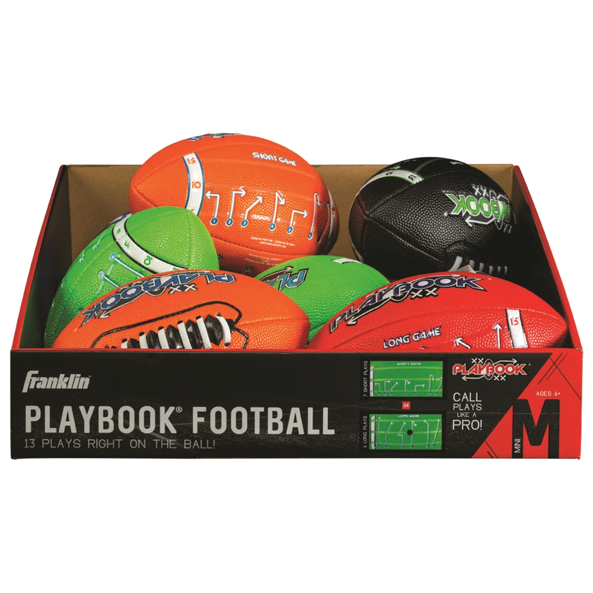 Franklin Sports Mini Playbook Football, Assorted Colors 3 Franklin Sports Mini Playbook Football, Assorted Colors