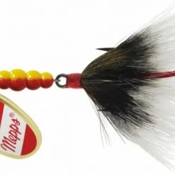 Mepps Dressed Aglia Lure, #5 (1/2oz.) -Outlet Track N Hook Store 3350047 gold red wht grey 1 1