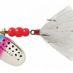 Mepps Dressed Aglia Lure, #4 (1/3oz.) -Outlet Track N Hook Store 3352631 rbw trt wht 1 1