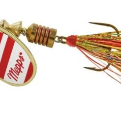 Mepps Aglia Flashabou Lure, #2 (1/6oz.) -Outlet Track N Hook Store 3352790 gold red white 1