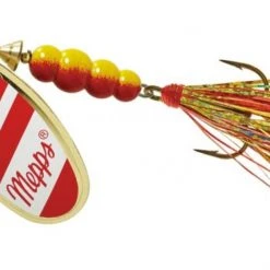 Mepps Aglia Flashabou Lure, #5 (1/2oz.) 7 Mepps Aglia Flashabou Lure, #5 (1/2oz.) -Outlet Track N Hook Store 3352820 gold rd wht rd gold 1 1