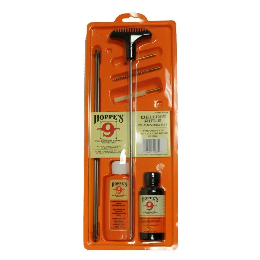 Hoppe's 9 Cleaning Kit w/Steel Rod, 17 HMR, .17/.204 Caliber Rifle 3 Hoppe's 9 Cleaning Kit w/Steel Rod, 17 HMR, .17/.204 Caliber Rifle