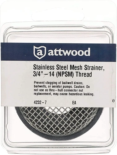 Attwood 4232-4 Stainless Steel Mesh Strainer and Drain Filter 5 Attwood 4232-4 Stainless Steel Mesh Strainer and Drain Filter - Image 3
