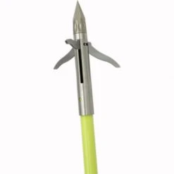 Feradyne Outdoors Iron 3 Barb Fish Point on Chartreuse Arrow w/ Nock