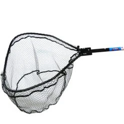 Tournament Series Knotless Flat Bottom Rubber Coated Net w/Telescopic Handle
