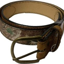 AA&E Leathercraft Realtree AP Belt with Brown Leather Billet and Buckle Pieces