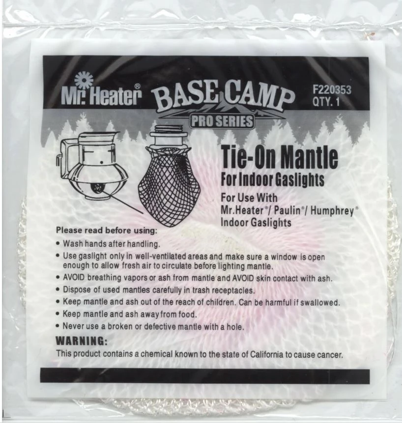 Mr Heater Tie-On Mantle for Indoor Propane Gaslights 3 Mr Heater Tie-On Mantle for Indoor Propane Gaslights