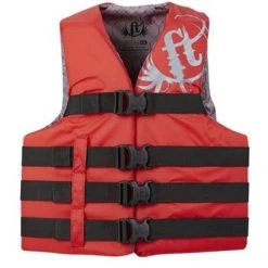 Full Throttle Adult Nylon Life Jacket, Red