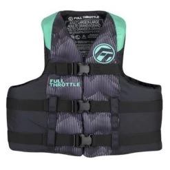 Full Throttle Adult Nylon Life Jacket, Aqua