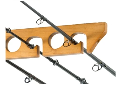 Organized Fishing 9 Rod Wood Ceiling Horizonal Rack 4 Organized Fishing 9 Rod Wood Ceiling Horizonal Rack - Image 2