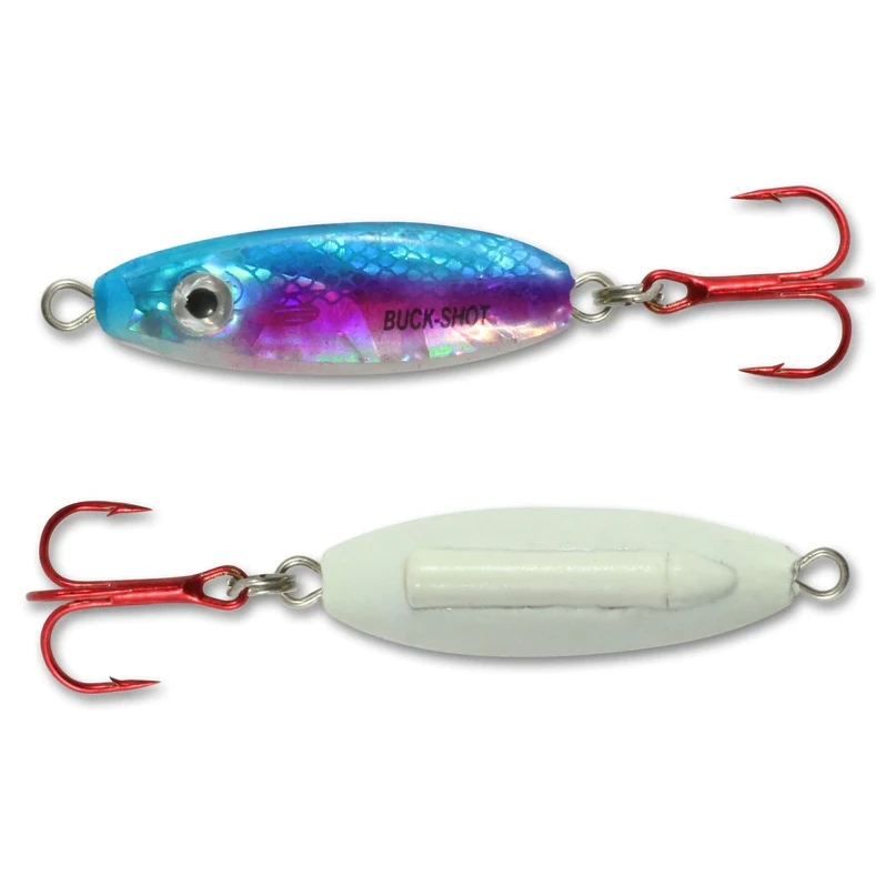 Northland Fishing Buck-Shot Rattle Spoon-Super-Glo Rainbow 3 Northland Fishing Buck-Shot Rattle Spoon-Super-Glo Rainbow