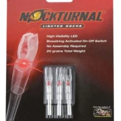 Nockturnal G Red Lighted Nock Gold Tip Pierce, 3-Pack