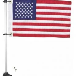 Taylor Made Pontoon Flag Pole Socket with U.S. Flag