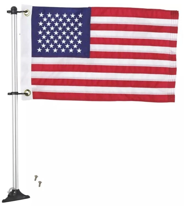 Taylor Made Pontoon Flag Pole Socket with U.S. Flag 3 Taylor Made Pontoon Flag Pole Socket with U.S. Flag