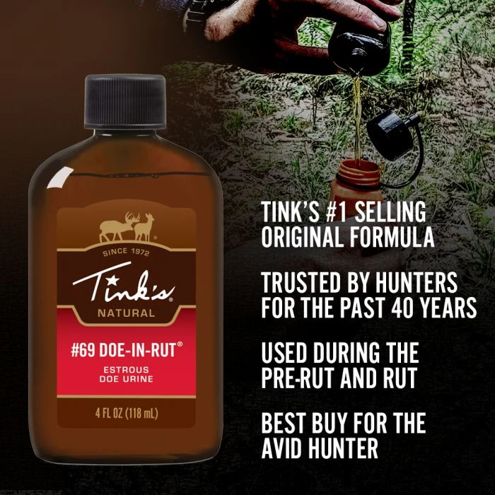 Tink’s #69 Doe-In-Rut Buck Lure, 4 oz. 6 Tink’s #69 Doe-In-Rut Buck Lure, 4 oz. - Image 4