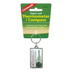 Thermometer & Compass Key Ring -Outlet Track N Hook Store 9714 2