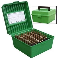 MTM Molded Products Deluxe R-100 Series Rifle Ammo Box, 100 rd