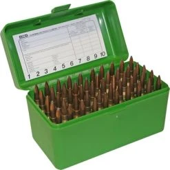 MTM Molded Case-Gard Rifle Ammo Box, 50 rd