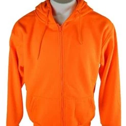 WFS Hooded Zip Blaze Orange Sweatshirt