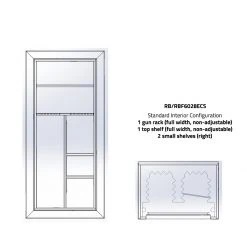 Rhino Kodiak 24 Gun Safe with ELock 8 Rhino Kodiak 24 Gun Safe with ELock -Outlet Track N Hook Store rb rbf6028ecs standard 08421