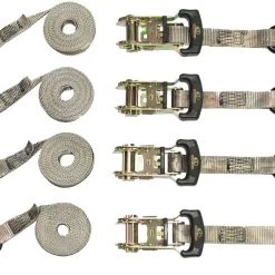 Mossy Oak Break-Up Infinity Camo 1" x 10' Ratchet Tie Down Straps (2,500 lb Tension Strength), 4 Pack