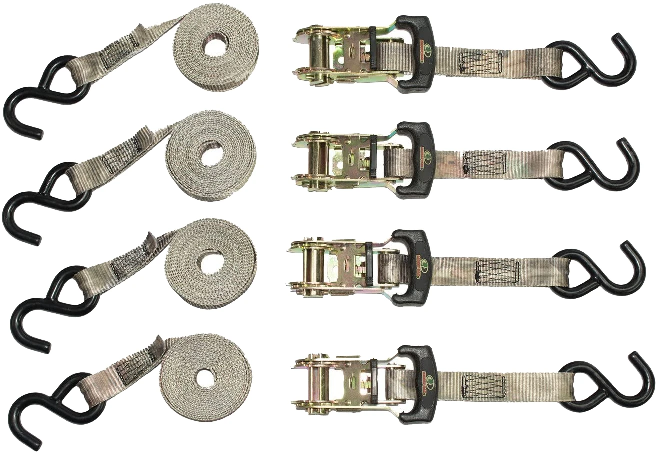 Mossy Oak Break-Up Infinity Camo 1" x 10' Ratchet Tie Down Straps (2,500 lb Tension Strength), 4 Pack 3 Mossy Oak Break-Up Infinity Camo 1" x 10' Ratchet Tie Down Straps (2,500 lb Tension Strength), 4 Pack